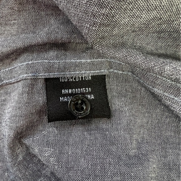 Star Wars Allover Darth Vader Print Cotton Short Sleeve Button Down, Grey, L - Picture 6 of 8